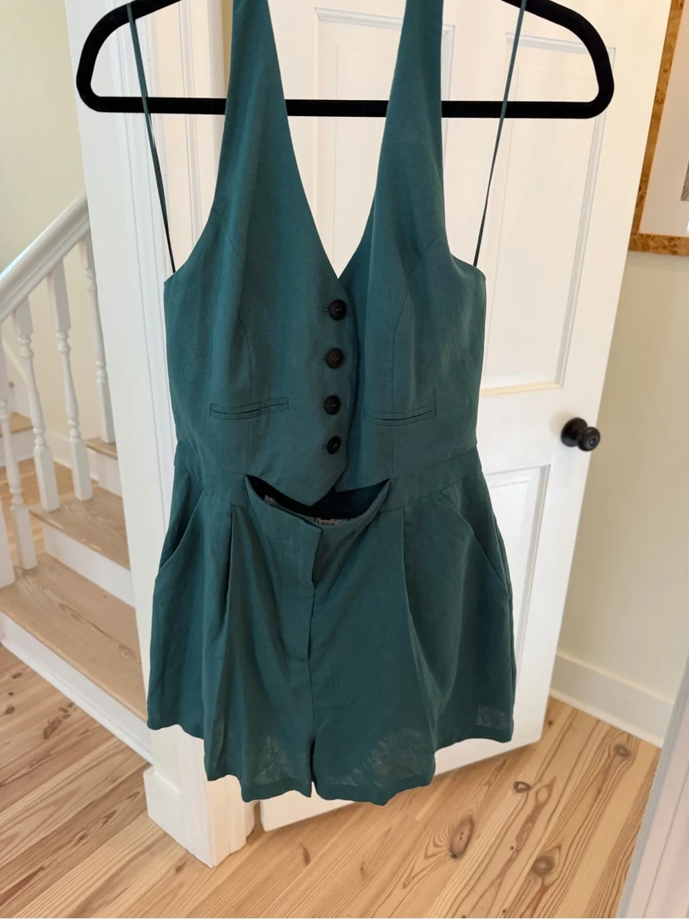 NWT Zara linen romper Size M
